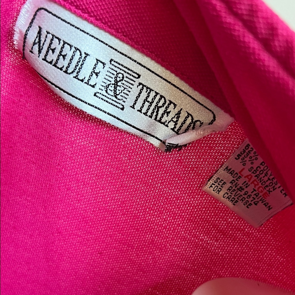 Needle & Thread Fuchsia zip up light Jacket with Multicolor Accents - Picture 2 of 8